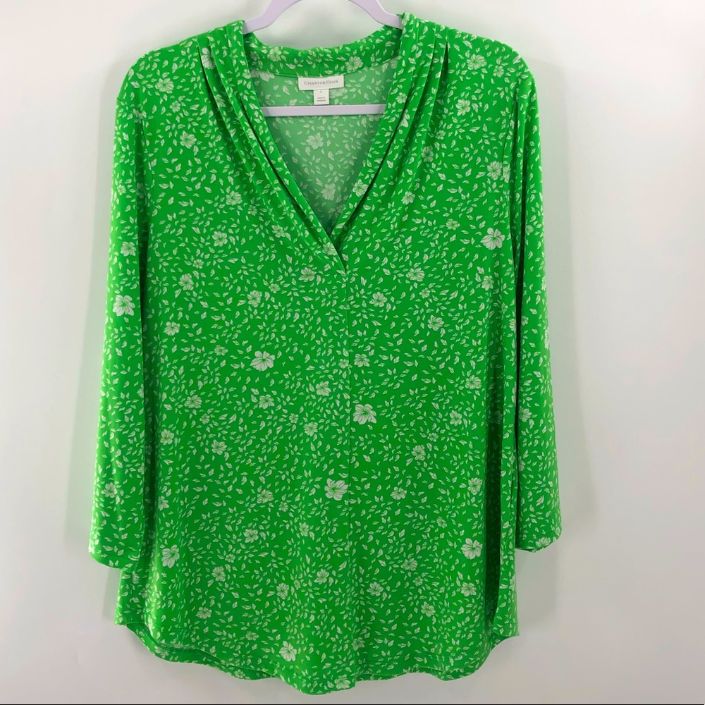 Charter Club Blouse Women Size L
